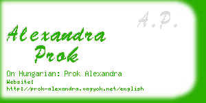 alexandra prok business card